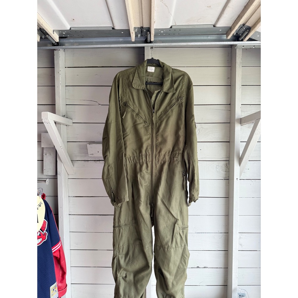 US Military CWU-27/P Flyers Coveralls Flight Suit Olive Drab Green Medium Long